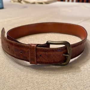 GAP | Kids Croc Embossed Brown Leather Belt XL